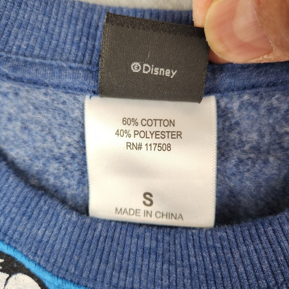 Disney Donald Duck All Over Print Sweatshirt Unisex Small S Blue Fleece Retro 90 - Picture 9 of 10